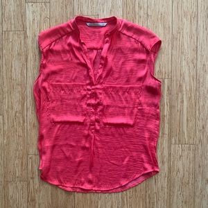 Zara Silky sleeveless top (coral)